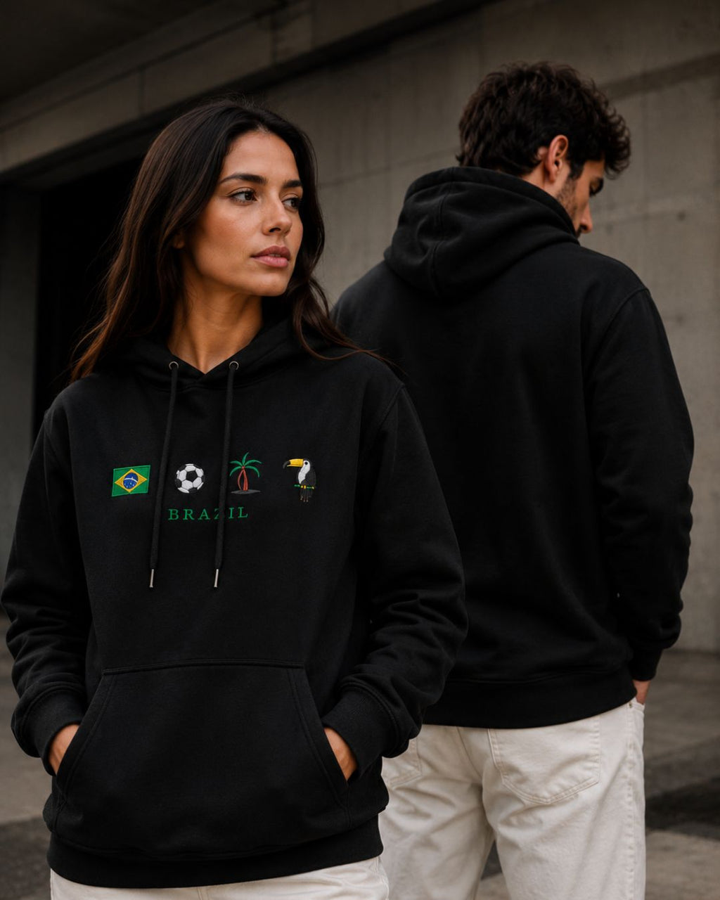 Moletom Brasil Bandeira E Tucano Estampa Tropical Casual Urbano
