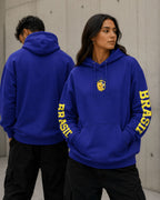 Moletom Brasil Escudo Canarinho Manga Estampada Esportiva