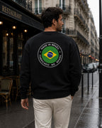 Moletom Brasil Made In Brazil Estampa Circular Costas Casual Urbano