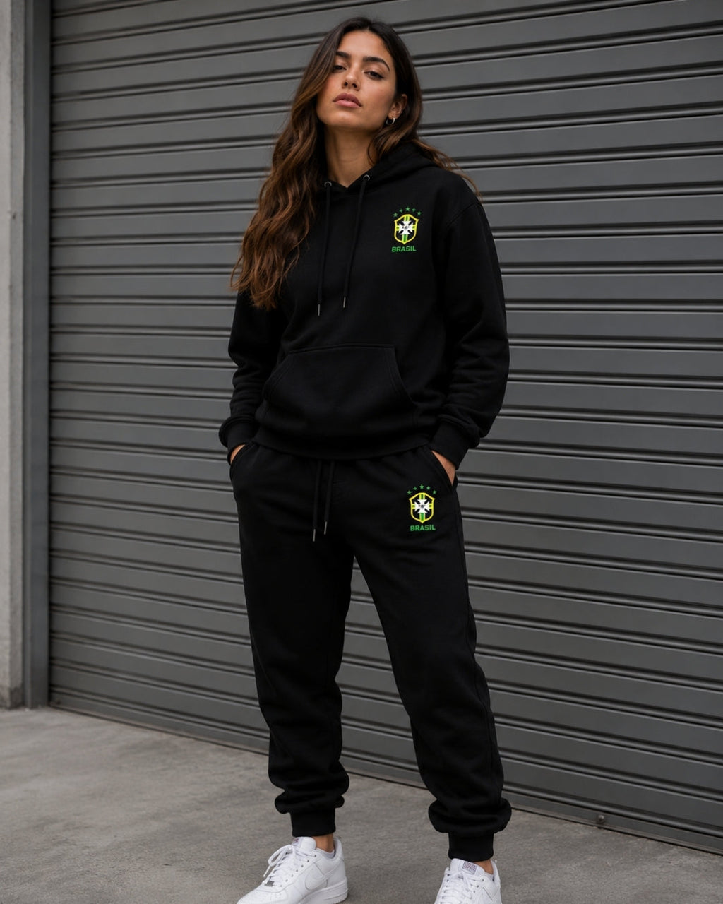 Conjunto Brasil Escudo Nacional Com Calça Jogger  Urbano