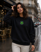 Moletom Brasil Made In Brazil Estampa Circular Costas Casual Urbano
