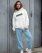 Conjunto Brasil Estampa College Com Calça Jogger Casual Urbano