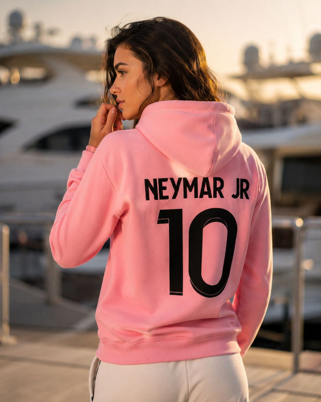Moletom Neymar Jr 10 Brasil Estampa Costas Com Capuz Casual