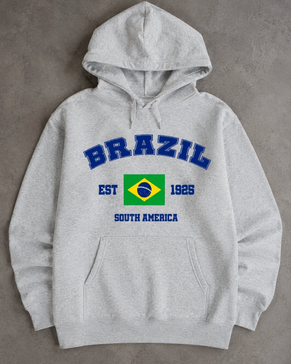 Moletom Brasil South America Estampa Universitária Com Capuz Casual