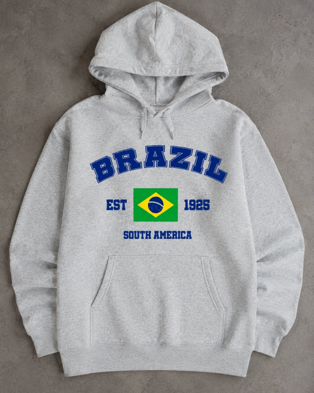 Moletom Brasil South America Estampa Universitária Com Capuz Casual